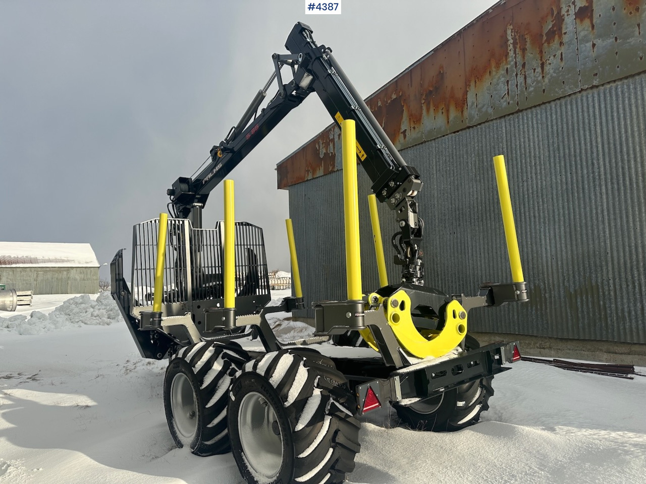 2023 Palms u12 timber trailer w/ Palms 5,85 krane. Never used. - Remolque maderero: foto 1 2023 Palms u12 timber trailer w/ Palms 5,85 krane. Never used. - Remolque maderero: foto 1