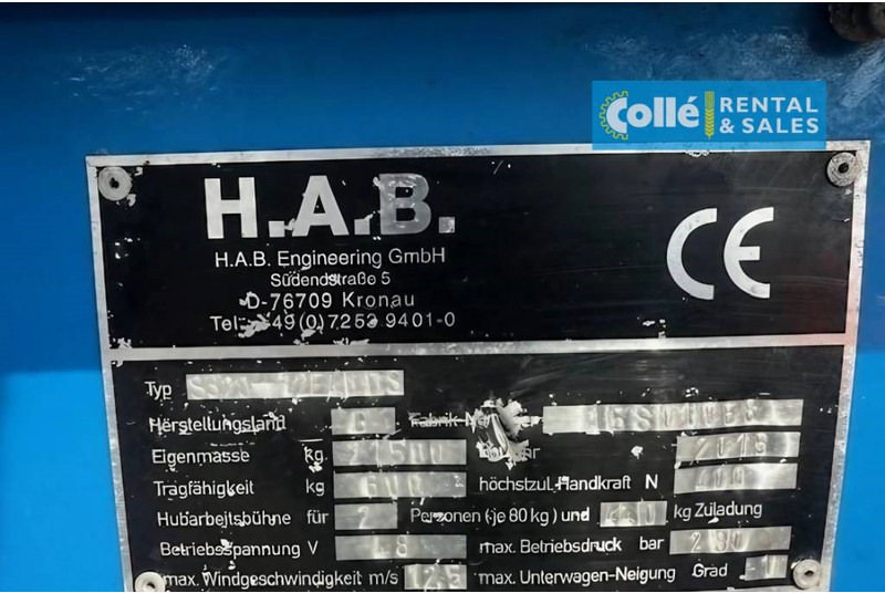 Plataforma de tijeras HAB S320-12E4wds | 2015: foto 14 Plataforma de tijeras HAB S320-12E4wds | 2015: foto 14