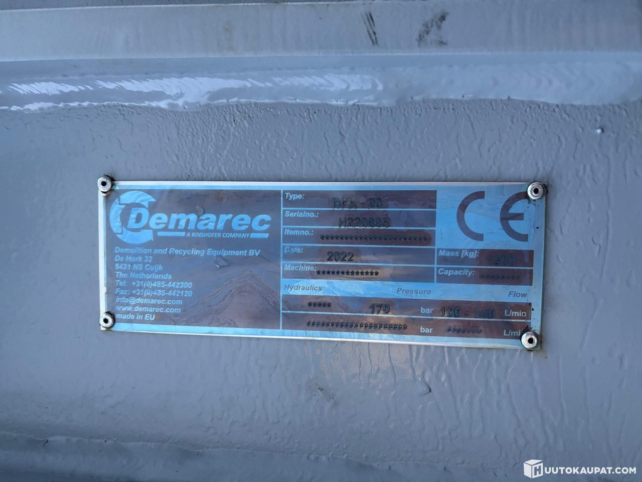 Demarec DFX-20 Hydraulic Breaker / Impact Hammer, 14–24 t, 2022 *Unused*, Lempäälä - Martillo hidráulico: foto 3 Demarec DFX-20 Hydraulic Breaker / Impact Hammer, 14–24 t, 2022 *Unused*, Lempäälä - Martillo hidráulico: foto 3