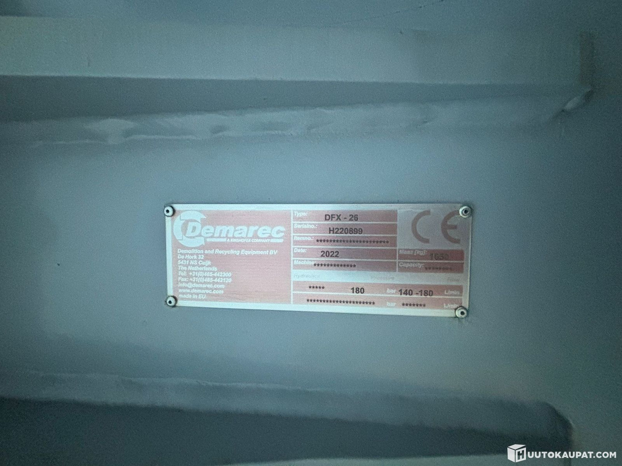 Demarec DFX-26 Hydraulic Hammer/Impact Hammer, 20–30 t, 2022 *Unused*, Lempäälä - Martillo hidráulico: foto 4 Demarec DFX-26 Hydraulic Hammer/Impact Hammer, 20–30 t, 2022 *Unused*, Lempäälä - Martillo hidráulico: foto 4