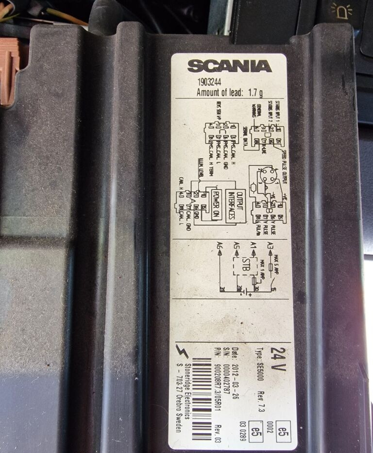 Scania REV 7.3 1903244 Scania REV 7.3 1903244 truck - Tacógrafo para Camión: foto 2 Scania REV 7.3 1903244 Scania REV 7.3 1903244 truck - Tacógrafo para Camión: foto 2