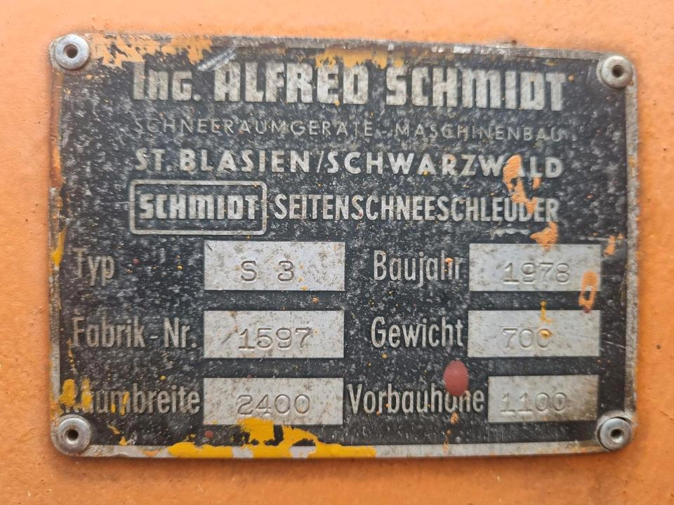 Schmidt S3 Schneeschleuder Schneefräse 240cm für Unimog U300 400 500 405 427 423 429 530 535 Schneepflug Schneeschild Scheeschieber Winterdienst Schmidt Beilhack - Soplador de nieve: foto 5 Schmidt S3 Schneeschleuder Schneefräse 240cm für Unimog U300 400 500 405 427 423 429 530 535 Schneepflug Schneeschild Scheeschieber Winterdienst Schmidt Beilhack - Soplador de nieve: foto 5