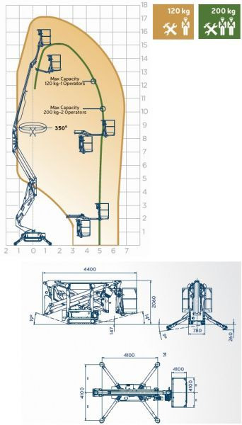 Oil&Steel Octopus 17 podnośnik koszowy na gąsienicach 17 m - Plataforma araña: foto 4 Oil&Steel Octopus 17 podnośnik koszowy na gąsienicach 17 m - Plataforma araña: foto 4