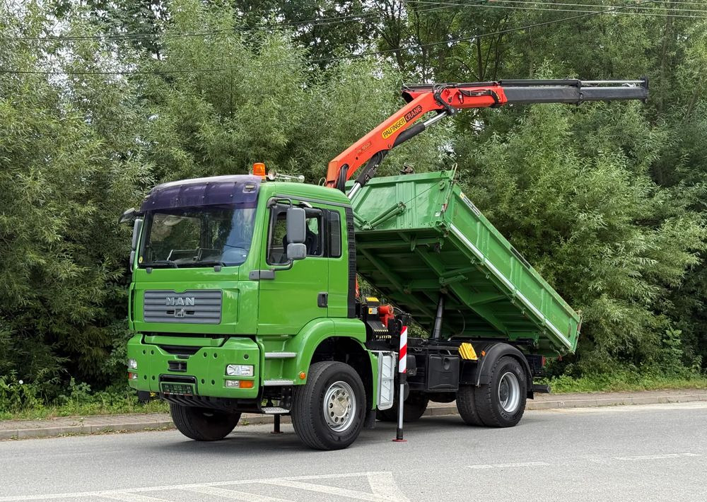 MAN * MAN TGA 18-360 * Kiper Wywrotka * 4x2 * Kran Palfinger PK 9501 Sprowadzony - Camión volquete: foto 1 MAN * MAN TGA 18-360 * Kiper Wywrotka * 4x2 * Kran Palfinger PK 9501 Sprowadzony - Camión volquete: foto 1