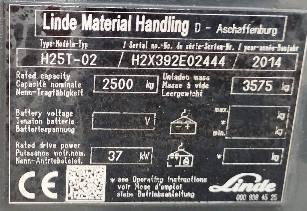 Carretilla elevadora de gas Linde H 25 T - 02: foto 8