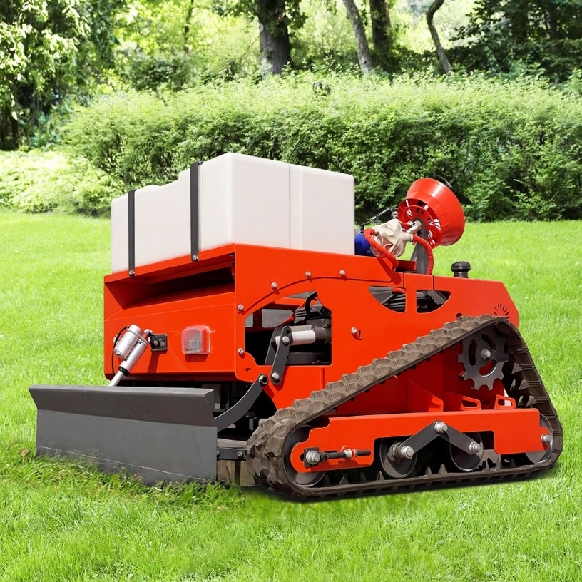 LEZUM LD1000 Multi-function remote control lawn mower Track crawler gasoline gas All-terrain  Agricultural Sprayers Pesticide spraying lawn mower for sale - Cortacésped: foto 3 LEZUM LD1000 Multi-function remote control lawn mower Track crawler gasoline gas All-terrain  Agricultural Sprayers Pesticide spraying lawn mower for sale - Cortacésped: foto 3