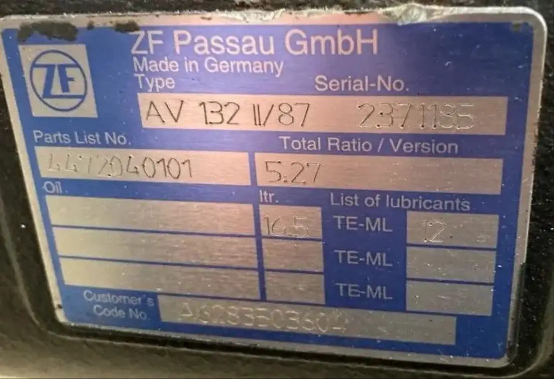 ZF Hinterachse ZF AV 132 II/87 4472040101 5,27 Citaro C2 A6283503604 - Eje posterior para Autobús: foto 3 ZF Hinterachse ZF AV 132 II/87 4472040101 5,27 Citaro C2 A6283503604 - Eje posterior para Autobús: foto 3