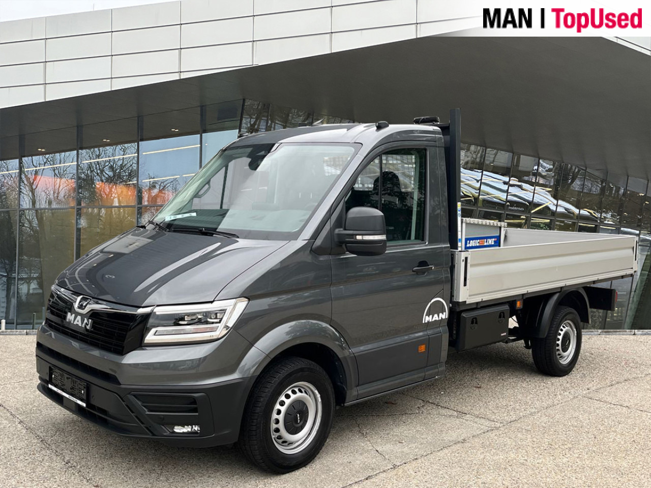 MAN TGE 3.140 4X2F SB, Automatic, Flat bed Klima ZV - Furgoneta caja abierta: foto 1 MAN TGE 3.140 4X2F SB, Automatic, Flat bed Klima ZV - Furgoneta caja abierta: foto 1