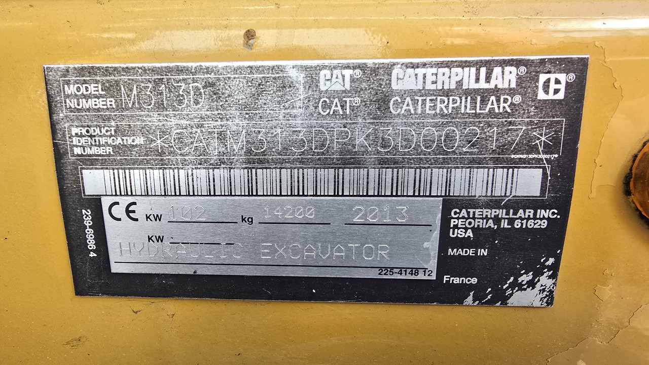 Excavadora de ruedas CATERPILLAR M313D: foto 17