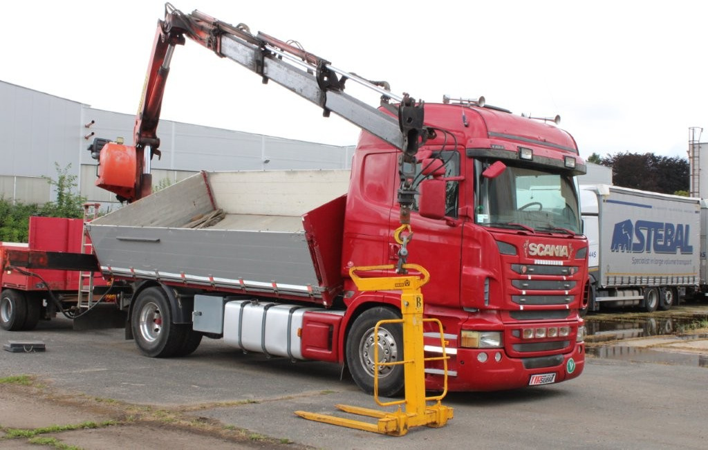 Camión volquete, Camión grúa SCANIA R480 PALFINGER PK16000, EURO 5, CRANE FORKS: foto 7