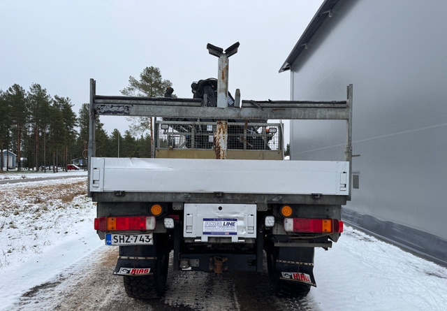 Mercedes-BenzUnimog U5000 + Nosturi Hiab 099 E-4 - Camión caja abierta, Camión grúa: foto 4 Mercedes-BenzUnimog U5000 + Nosturi Hiab 099 E-4 - Camión caja abierta, Camión grúa: foto 4