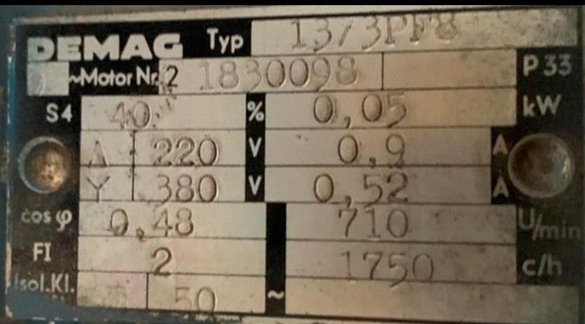 Elektro-Kettenzug DEMAG - Equipo de almacén: foto 3 Elektro-Kettenzug DEMAG - Equipo de almacén: foto 3