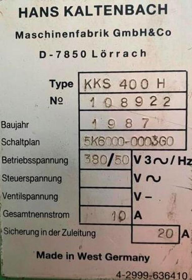 Metallkreissäge KALTENBACH - Máquina para metal: foto 4 Metallkreissäge KALTENBACH - Máquina para metal: foto 4