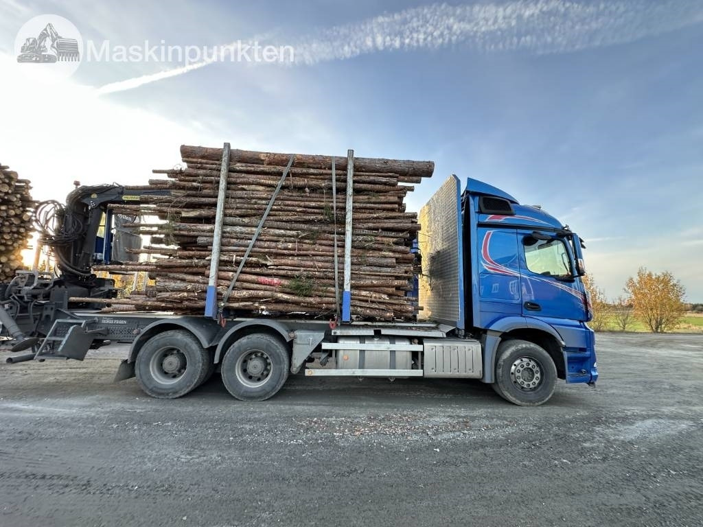 Mercedes-Benz Arocs 2858 timmerbil med kran - Camión forestal: foto 4 Mercedes-Benz Arocs 2858 timmerbil med kran - Camión forestal: foto 4