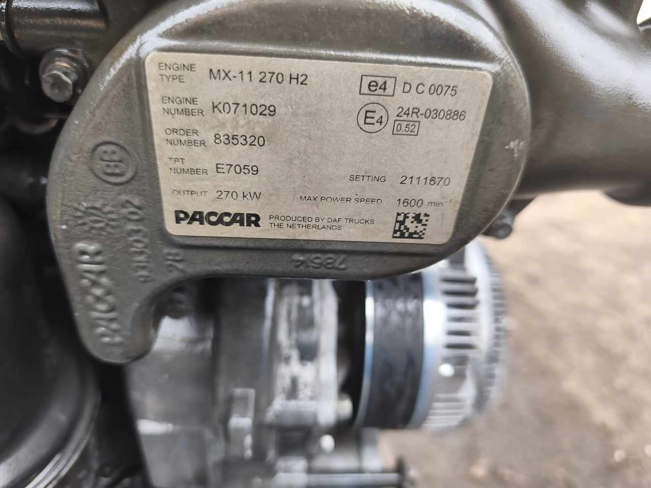 DAF Paccar MX-11 270 H2 DAF CF - Motor para Camión: foto 3 DAF Paccar MX-11 270 H2 DAF CF - Motor para Camión: foto 3