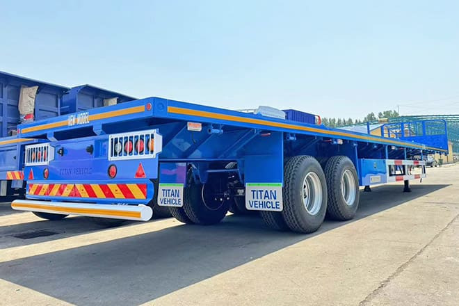 TITAN 2 Axle 45 Ft Flatbed Trailers for Sale in Algeria - Semirremolque plataforma/ Caja abierta: foto 4 TITAN 2 Axle 45 Ft Flatbed Trailers for Sale in Algeria - Semirremolque plataforma/ Caja abierta: foto 4