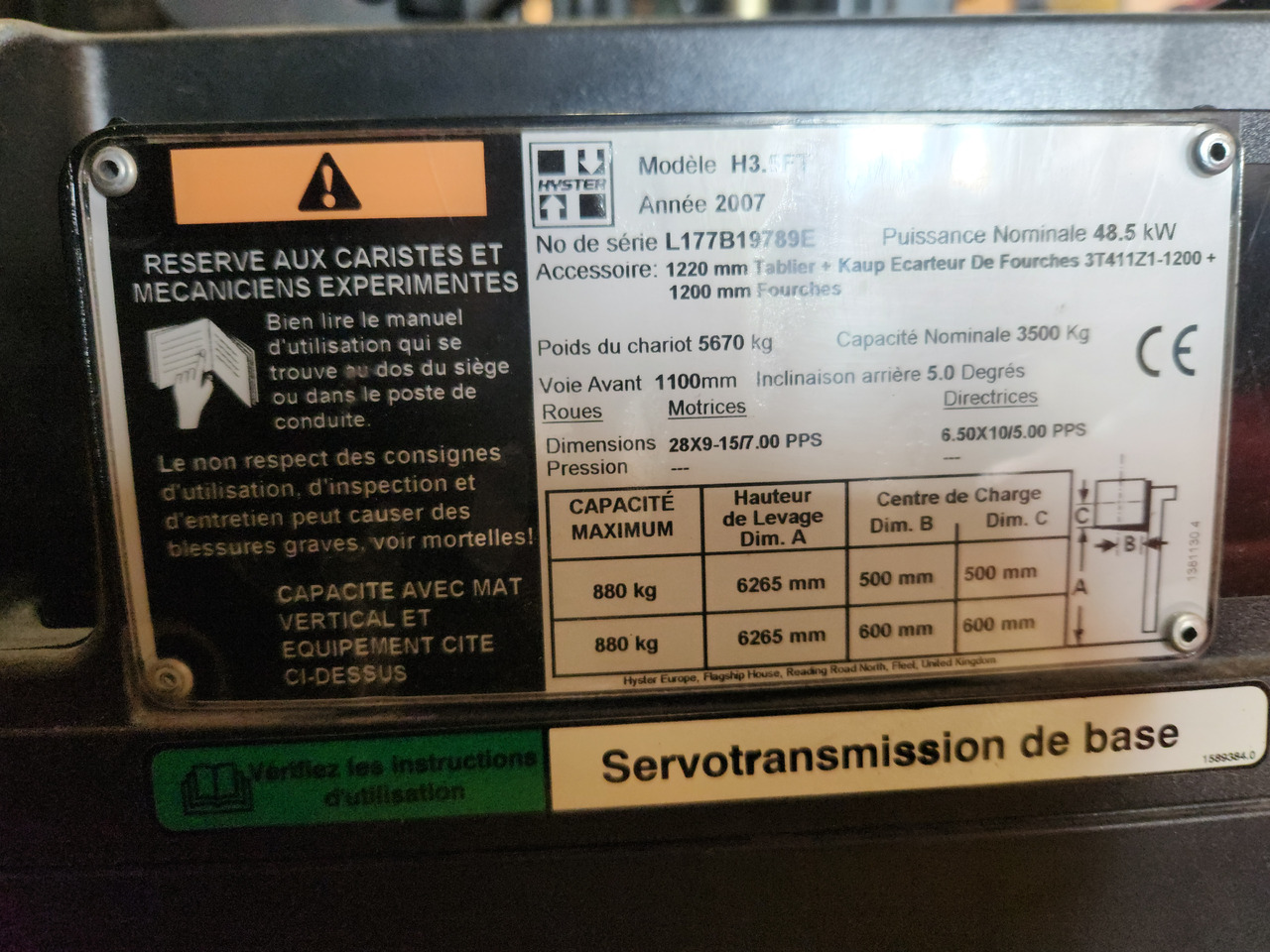 HYSTER H3.5FT - Carretilla elevadora diésel: foto 2 HYSTER H3.5FT - Carretilla elevadora diésel: foto 2