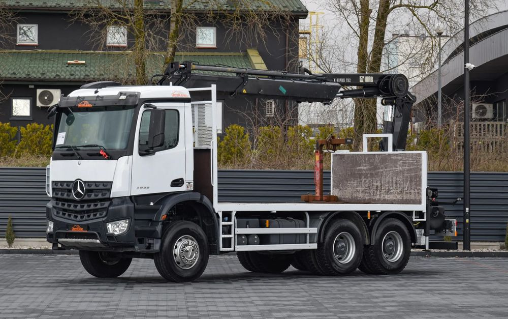 Mercedes-Benz AROCS 2636 / 6x4 / HIAB X-HIPRO 192 E-3 / WYSUW x3 / ROTATOR / STEROWANIE RADIOWE / UDT / PODPORY HYDRAULICZNE / AUTOMAT / KAMERA COFANIA / NISKI PRZEBIEG / SPROWADZONY - Camión caja abierta, Camión grúa: foto 1 Mercedes-Benz AROCS 2636 / 6x4 / HIAB X-HIPRO 192 E-3 / WYSUW x3 / ROTATOR / STEROWANIE RADIOWE / UDT / PODPORY HYDRAULICZNE / AUTOMAT / KAMERA COFANIA / NISKI PRZEBIEG / SPROWADZONY - Camión caja abierta, Camión grúa: foto 1