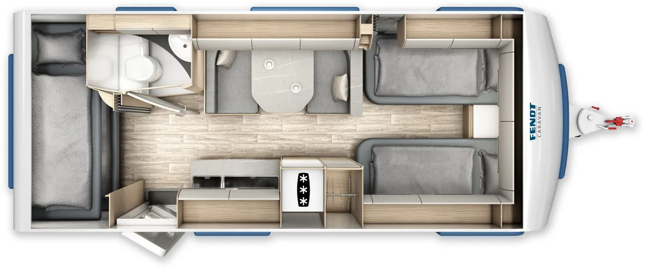 Fendt Bianco Activ 550 KMG Safety, Shower, GFK, 2.000 KG - Caravana: foto 2 Fendt Bianco Activ 550 KMG Safety, Shower, GFK, 2.000 KG - Caravana: foto 2