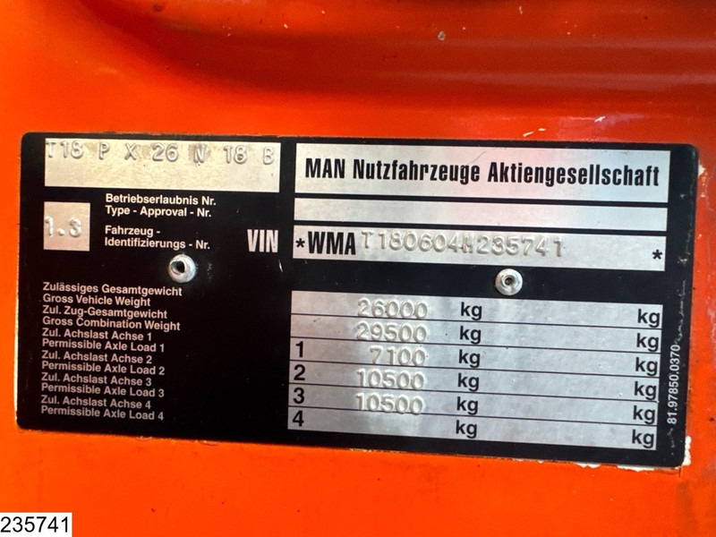 Camión hormigonera MAN 27 293 6x4, Manual transmission, Steel suspension: foto 7 Camión hormigonera MAN 27 293 6x4, Manual transmission, Steel suspension: foto 7