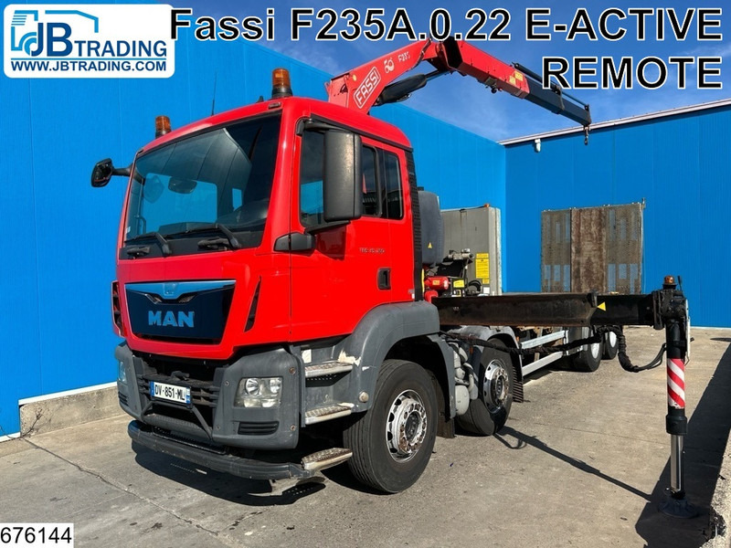 MAN TGS 35 360 8x2, EURO 6, FASSI, Winch - Camión caja abierta, Camión grúa: foto 1 MAN TGS 35 360 8x2, EURO 6, FASSI, Winch - Camión caja abierta, Camión grúa: foto 1