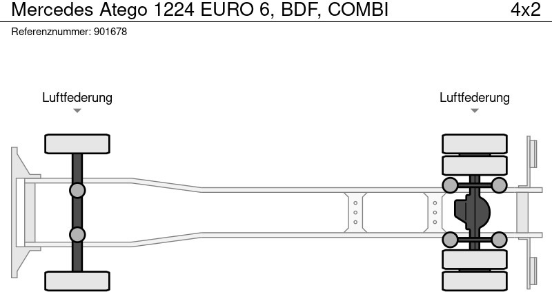 Camión portacontenedore/ Intercambiable Mercedes-Benz Atego 1224 EURO 6, BDF, COMBI: foto 17