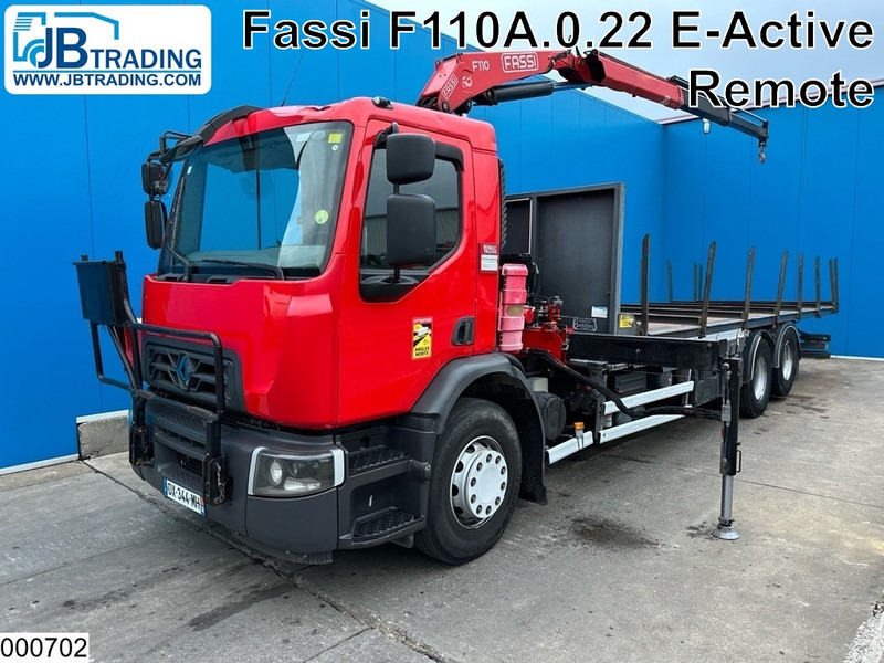 Renault D 26 320 6x2, EURO 6, Fassi, Remote - Camión caja abierta, Camión grúa: foto 1 Renault D 26 320 6x2, EURO 6, Fassi, Remote - Camión caja abierta, Camión grúa: foto 1