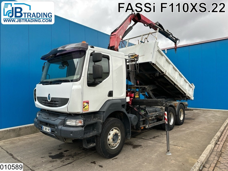 Renault Kerax 430 Dxi 6x4, EURO 5, Leaf spring suspension, Fassi - Camión volquete, Camión grúa: foto 1 Renault Kerax 430 Dxi 6x4, EURO 5, Leaf spring suspension, Fassi - Camión volquete, Camión grúa: foto 1