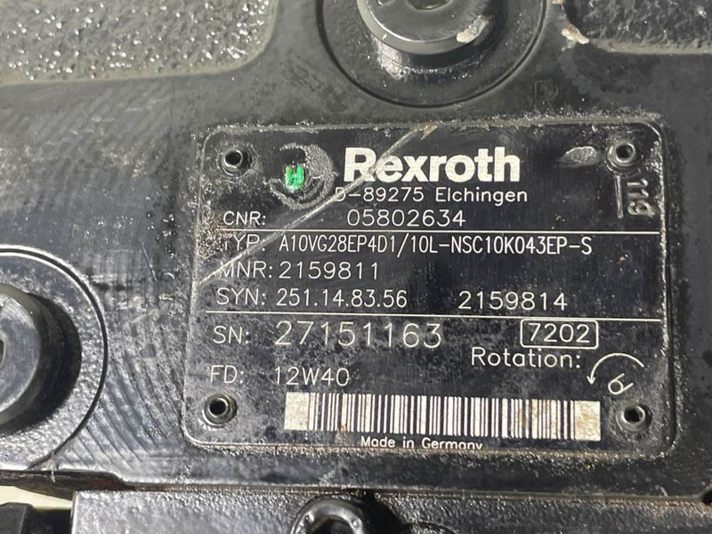 Bomag -Rexroth A10VG28EP4D1/10L-Drive pump/Fahrpumpe - Hidráulica para Maquinaria de construcción: foto 4 Bomag -Rexroth A10VG28EP4D1/10L-Drive pump/Fahrpumpe - Hidráulica para Maquinaria de construcción: foto 4