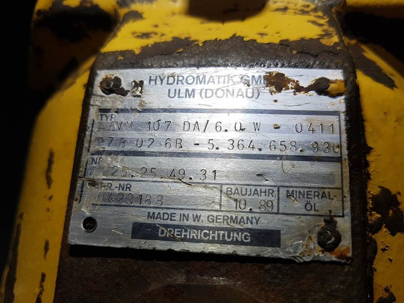 Hydromatik A6VM107DA/60W -Zeppelin ZL10B - Drive motor - Hidráulica: foto 3 Hydromatik A6VM107DA/60W -Zeppelin ZL10B - Drive motor - Hidráulica: foto 3