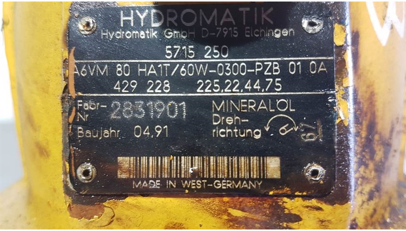 Hydromatik A6VM80HA1T/60W - Drive motor/Fahrmotor/Rijmotor - Hidráulica: foto 4 Hydromatik A6VM80HA1T/60W - Drive motor/Fahrmotor/Rijmotor - Hidráulica: foto 4