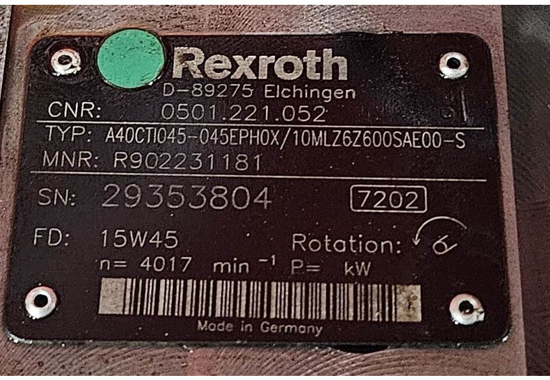 Arrendamiento de John Deere - Rexroth A40CTI045 - CVT John Deere - Rexroth A40CTI045 - CVT: foto 6