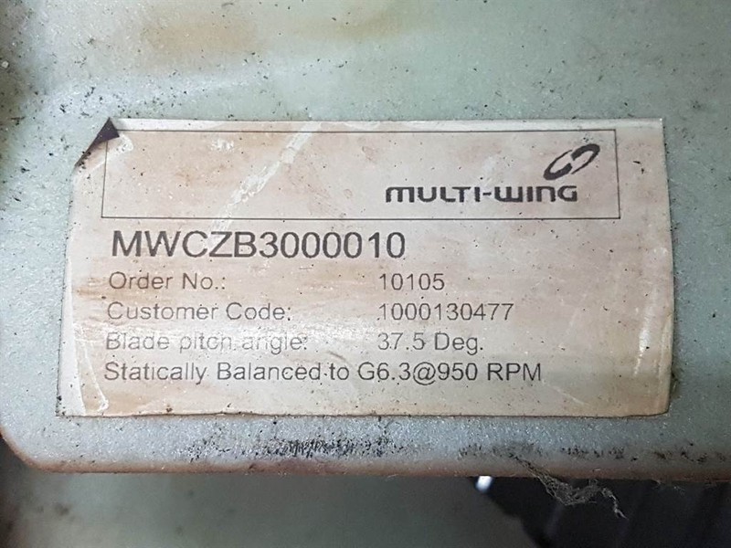 Multi-Wing MWCZB3000010 - Fan/Lüfterrad/Koelvin - Motor y piezas para Maquinaria de construcción: foto 4 Multi-Wing MWCZB3000010 - Fan/Lüfterrad/Koelvin - Motor y piezas para Maquinaria de construcción: foto 4