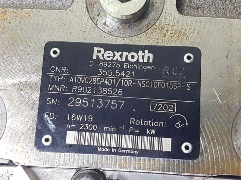Rexroth A10VG28EP4D1/10R-Drive pump/Fahrpumpe/Rijpomp - Hidráulica para Maquinaria de construcción: foto 5 Rexroth A10VG28EP4D1/10R-Drive pump/Fahrpumpe/Rijpomp - Hidráulica para Maquinaria de construcción: foto 5