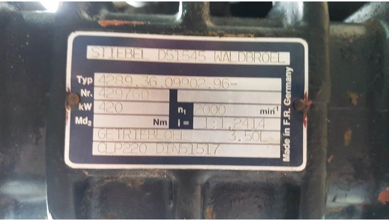 STIEBEL D 52545 - Transmission/Getriebe/Transmissi - Caja de cambios y piezas para Maquinaria de construcción: foto 5 STIEBEL D 52545 - Transmission/Getriebe/Transmissi - Caja de cambios y piezas para Maquinaria de construcción: foto 5