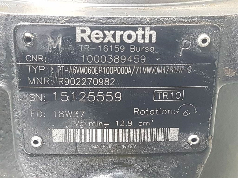 WACKER NEUSON 1000389459-Rexroth A6VM060EP100-Drive motor - Hidráulica para Maquinaria de construcción: foto 5 WACKER NEUSON 1000389459-Rexroth A6VM060EP100-Drive motor - Hidráulica para Maquinaria de construcción: foto 5