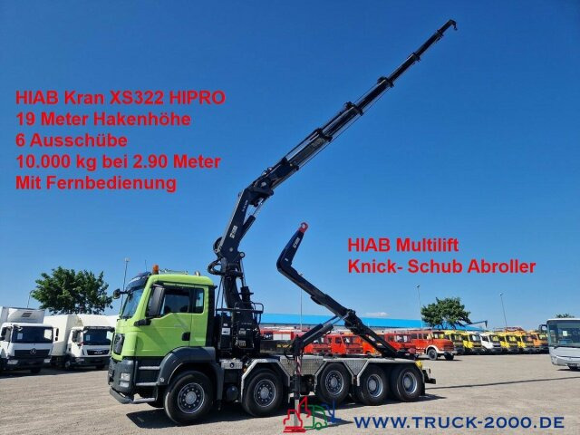 MAN 41.480 10x4 Kran Hiab XS322-19m Höhe-10T/2.9m - Camión multibasculante, Camión grúa: foto 1 MAN 41.480 10x4 Kran Hiab XS322-19m Höhe-10T/2.9m - Camión multibasculante, Camión grúa: foto 1