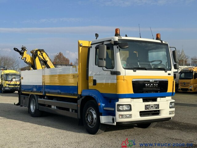 Camión caja abierta, Camión grúa MAN TGM 18.250 Kran Hiab 099 gefaltet am Heck 1.Hand: foto 10