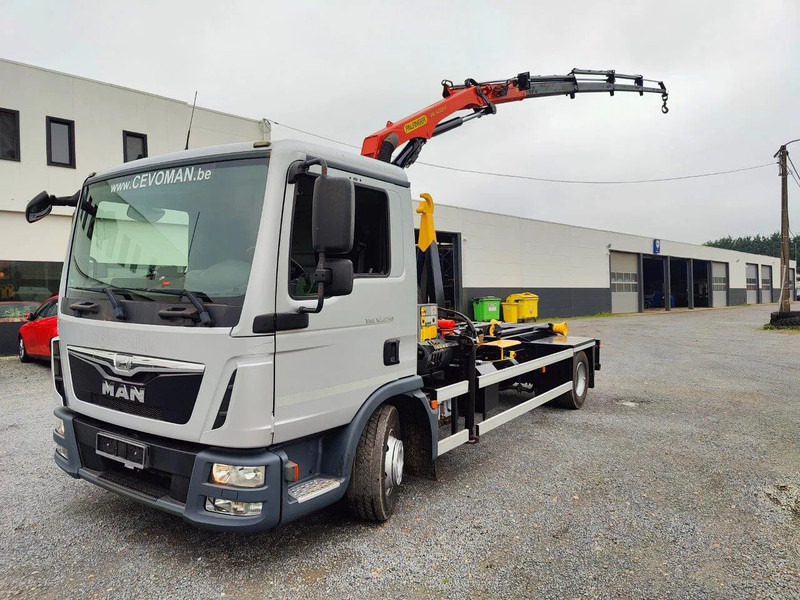 MAN TGL 12.250 City-Abroller Container + Palfinger PK5001 Remote - Camión multibasculante, Camión grúa: foto 1 MAN TGL 12.250 City-Abroller Container + Palfinger PK5001 Remote - Camión multibasculante, Camión grúa: foto 1