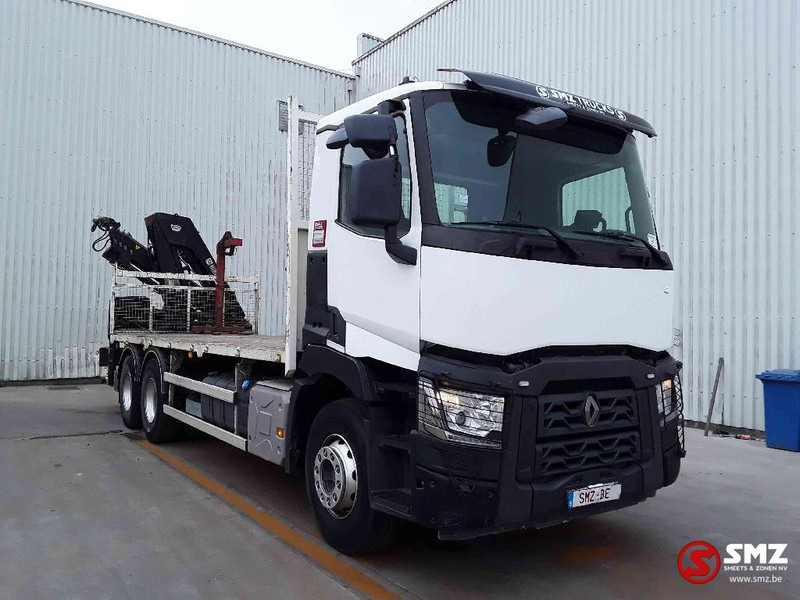 Renault C 380 hiab 188-3 remote - Camión caja abierta, Camión grúa: foto 1 Renault C 380 hiab 188-3 remote - Camión caja abierta, Camión grúa: foto 1
