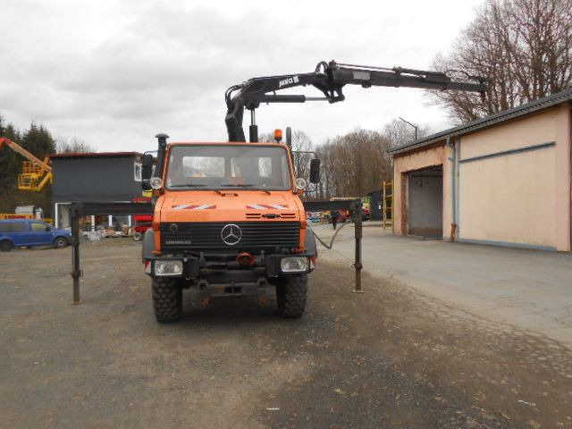 Mercedes-Benz U1450 427/11 mit Kran - Camión volquete, Camión grúa: foto 3 Mercedes-Benz U1450 427/11 mit Kran - Camión volquete, Camión grúa: foto 3