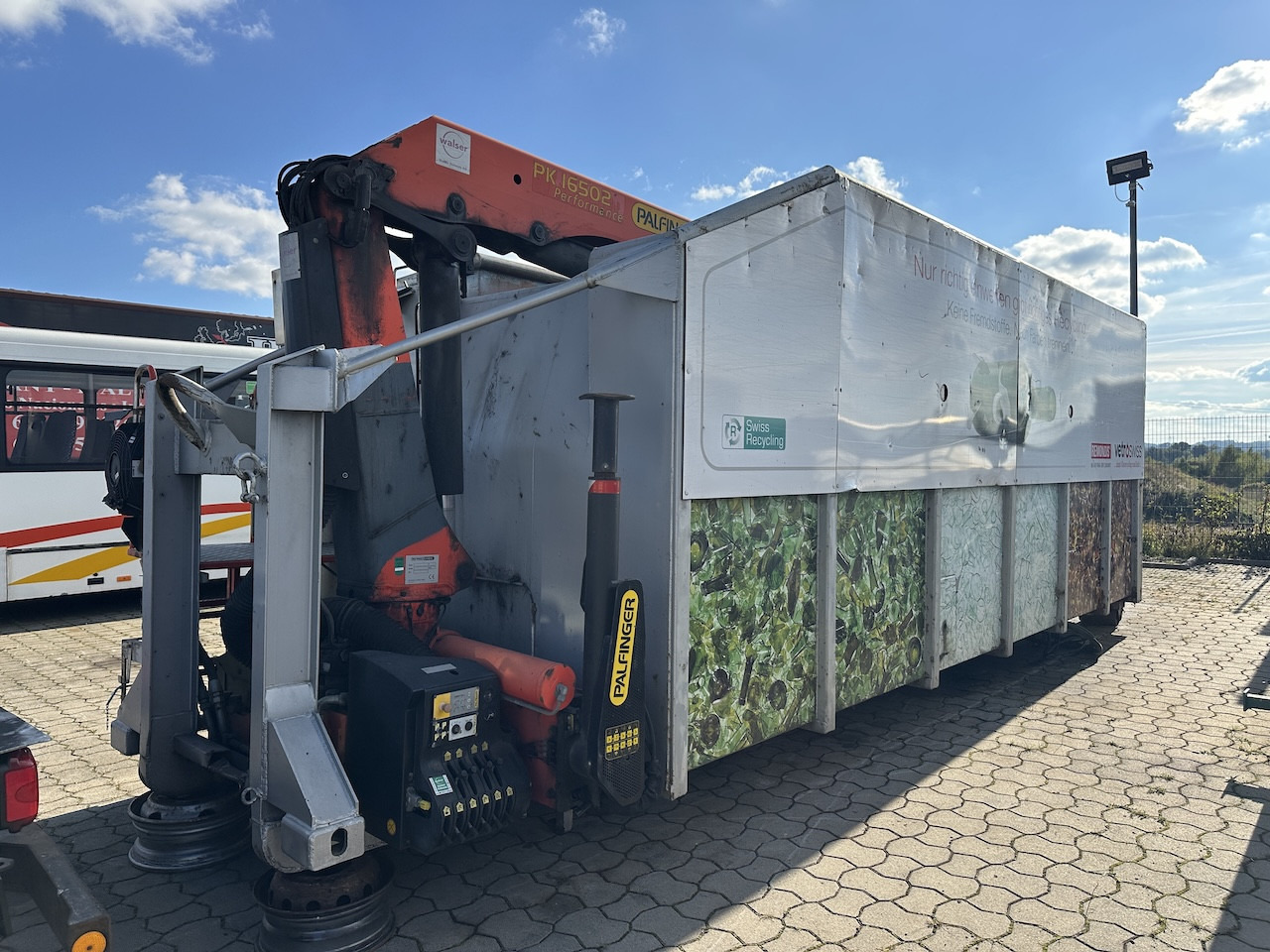 Glas Kran Mulde Palfinger PK 16502 Funk - Camión multibasculante, Camión grúa: foto 1 Glas Kran Mulde Palfinger PK 16502 Funk - Camión multibasculante, Camión grúa: foto 1