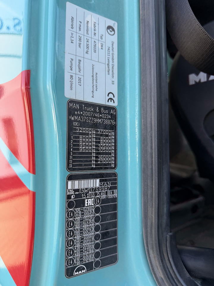 Camión volquete MAN TGS 35.460 8x4  Dautel   Intarder: foto 14