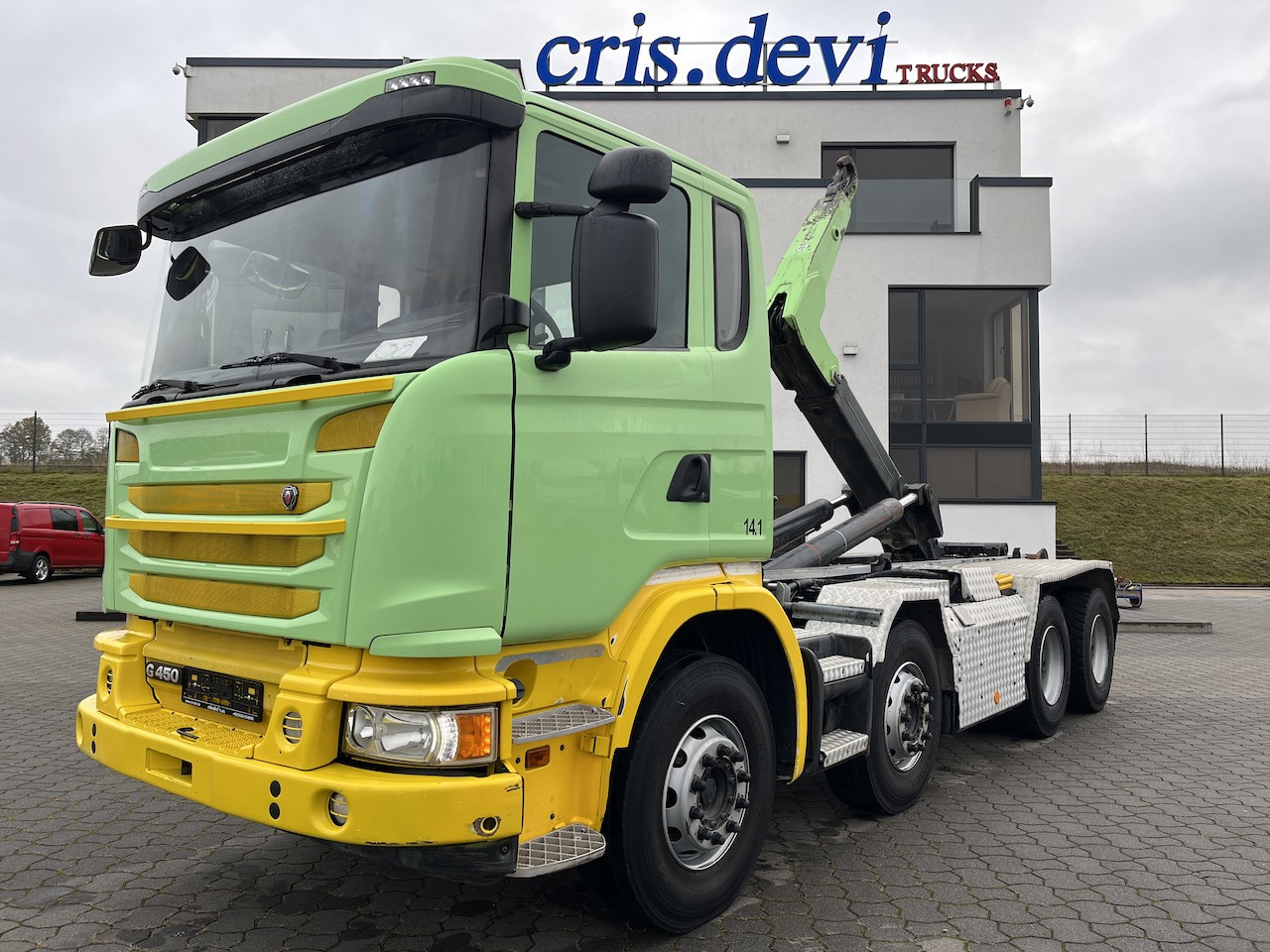 Scania G 450 8x4  Trösch Abrollkipper - Camión multibasculante: foto 1 Scania G 450 8x4  Trösch Abrollkipper - Camión multibasculante: foto 1