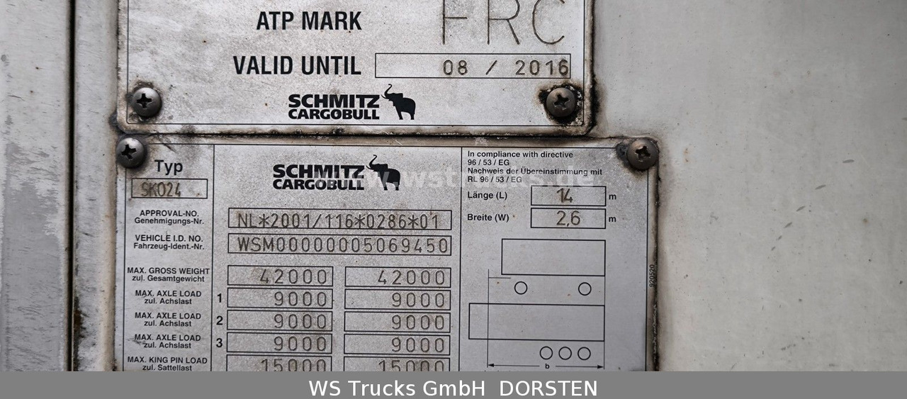 Schmitz Cargobull SKO 24 Kühlauflieger | Rohrbahn Vector 1850Mt - Semirremolque frigorífico: foto 3 Schmitz Cargobull SKO 24 Kühlauflieger | Rohrbahn Vector 1850Mt - Semirremolque frigorífico: foto 3