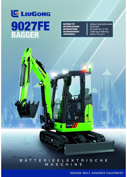 LIUGONG 9027 FE vollelektrisch, 2.680 kg - Miniexcavadora: foto 1 LIUGONG 9027 FE vollelektrisch, 2.680 kg - Miniexcavadora: foto 1