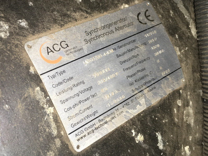 MTU 12V1600G10F GENERATOR 700KVA USED - Generador industriale: foto 5 MTU 12V1600G10F GENERATOR 700KVA USED - Generador industriale: foto 5