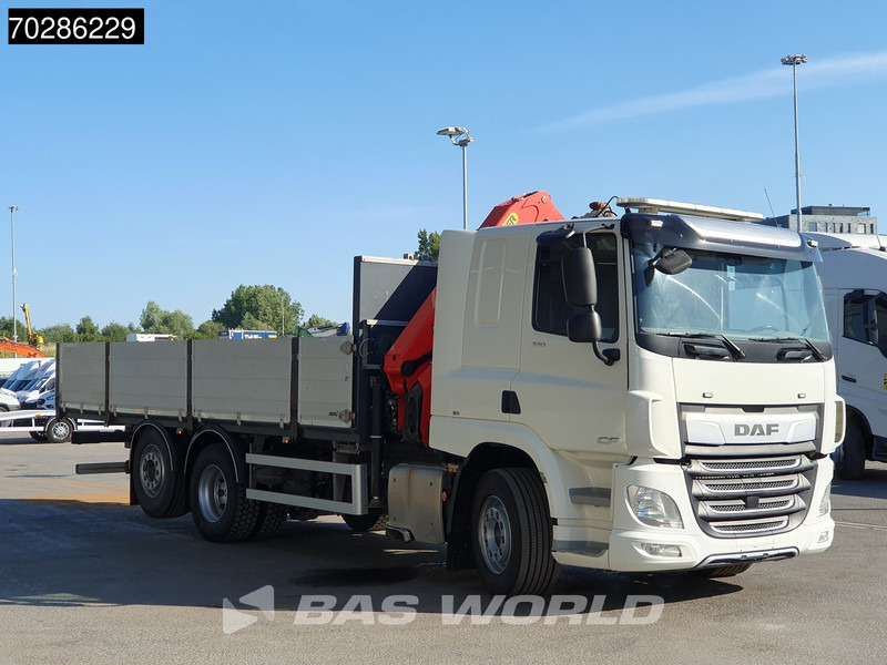Camión caja abierta, Camión grúa DAF CF 370 CF 6X2 Palfinger PK19.001 SLD D Kran Crane ACC Lift+lenkasche Euro 6: foto 15