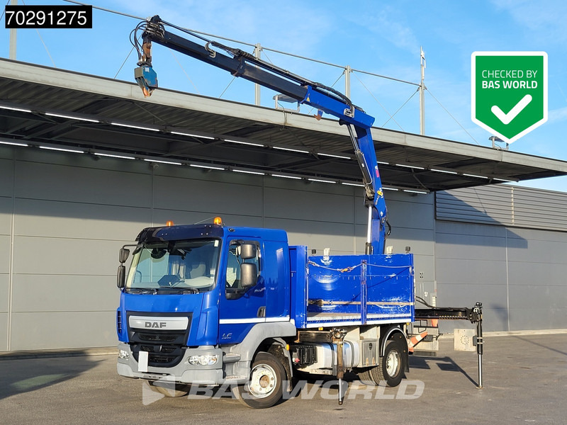 DAF LF 260 LF 4X2 HIAB 111 B-2 HIDUO Crane Automatic ACC Euro 6 - Camión caja abierta, Camión grúa: foto 1 DAF LF 260 LF 4X2 HIAB 111 B-2 HIDUO Crane Automatic ACC Euro 6 - Camión caja abierta, Camión grúa: foto 1