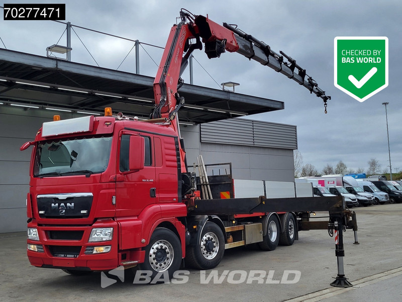MAN TGS 35.480 8X4 Fassi F800BXP.28 Kran Crane Hydrodrive Lift-Lenkachse Euro 4 - Camión caja abierta, Camión grúa: foto 1 MAN TGS 35.480 8X4 Fassi F800BXP.28 Kran Crane Hydrodrive Lift-Lenkachse Euro 4 - Camión caja abierta, Camión grúa: foto 1